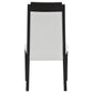 Brookmead Upholstered Dining Side Chair Ivory and Black (Set of 2)