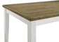 Appleton Rectangular Wood Dining Table Brown Brushed and White