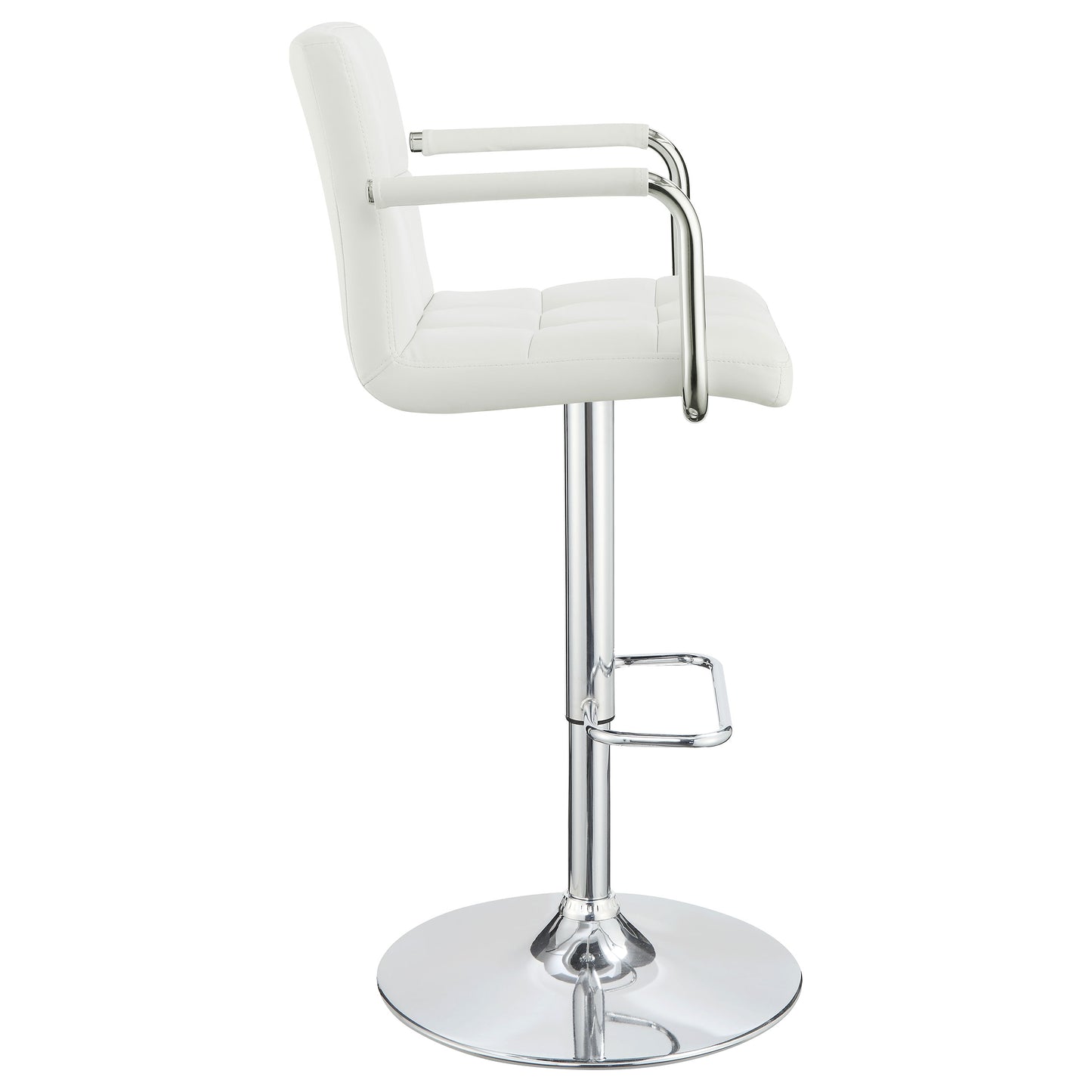 Palomar Adjustable Height Bar Stool White and Chrome