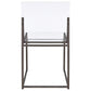 Adino Acrylic Dining Side Chair Clear and Black Nickel (Set of 2)