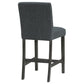 Alba Boucle Upholstered Counter Height Dining Chair Black and Charcoal Grey (Set of 2)