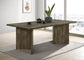 Tyler Rectangular Double V-Leg Dining Table Mango Brown