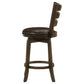 Murphy Ladder Back Counter Height Swivel Bar Stool Dark Cherry and Brown