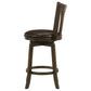 Lambert Counter Height Swivel Bar Stool with Upholstered Seat Dark Cherry