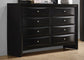 Briana Rectangular 8-drawer Dresser Black