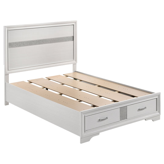 Miranda Wood Full Storage Panel Bed White