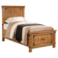 Brenner Wood Twin Storage Panel Bed Rustic Honey