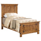 Brenner Wood Twin Panel Bed Rustic Honey