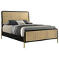 Arini Rattan Eastern King Panel Bed Black and Natural