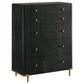 Arini 5-drawer Bedroom Chest Black