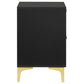 Kendall 2-drawer Nightstand Black and Gold