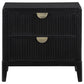 Brookmead 2-Drawer Nightstand Black