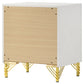 Lucia 2-drawer Nightstand Bedside Table White