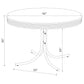 Retro Round Dining Table Glossy White and Chrome