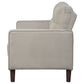 Bowen Upholstered Track Arms Tufted Loveseat Beige