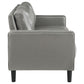 Ruth 2-piece Upholstered Track Arm Faux Leather Sofa Set Grey