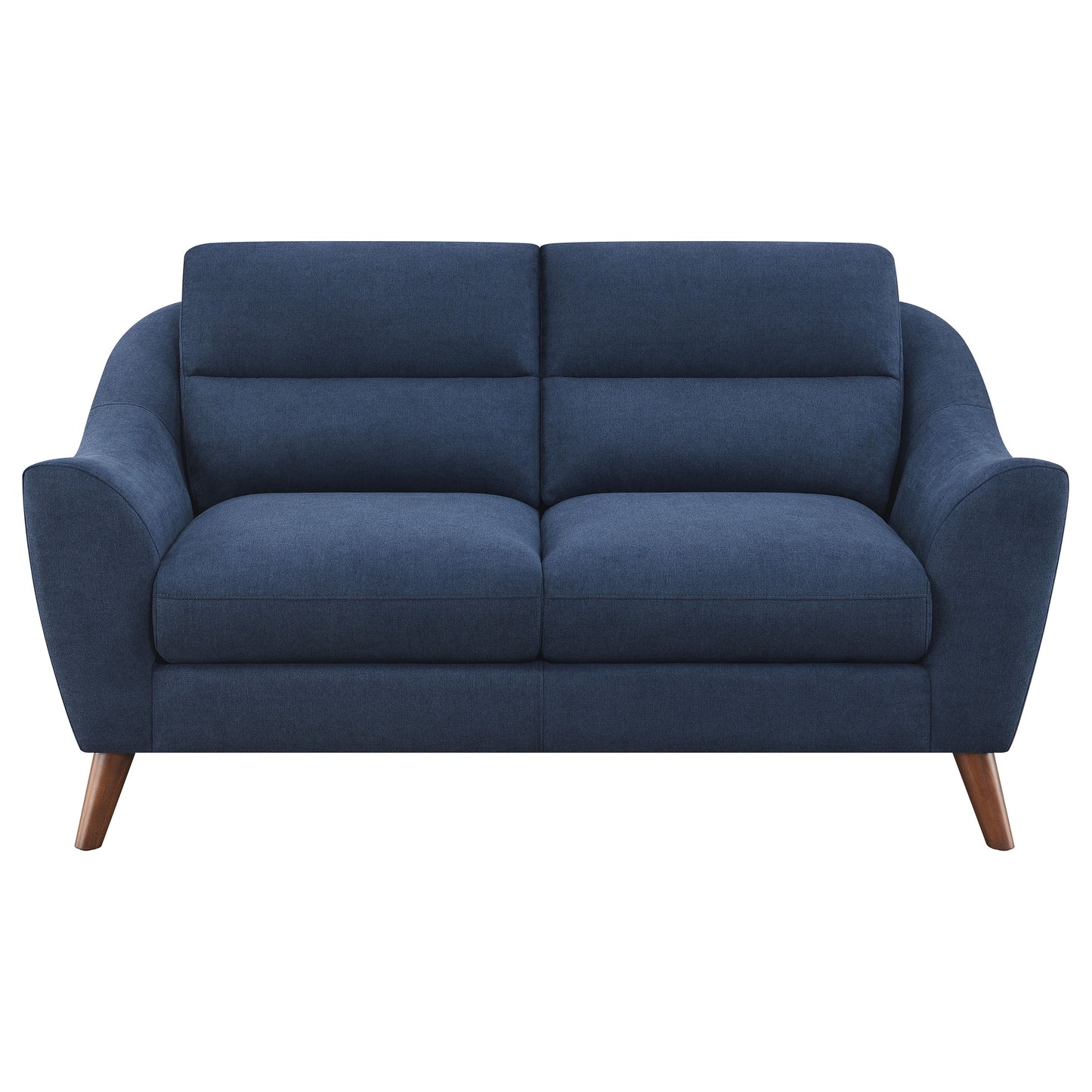 Gano 2-piece Sloped Arm Living Room Set Navy Blue
