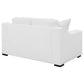 Ashlyn Upholstered Sloped Arms Loveseat White