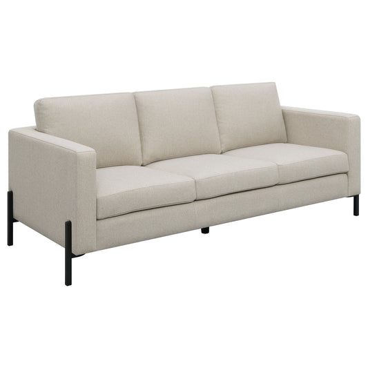 Tilly Upholstered Track Arms Sofa Oatmeal