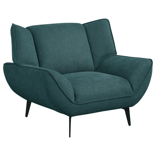 Acton Upholstered Flared Arm Chair Teal Blue