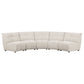 Charlotte 5-piece Upholstered Curved Modular Sectional Sofa Ivory