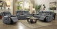 Higgins Upholstered Glider Recliner Chair Grey