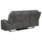 Raelynn Upholstered Motion Reclining Sofa Grey