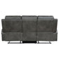 Raelynn Upholstered Motion Reclining Sofa Grey