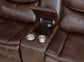 Sycamore Upholstered Power Reclining Sectional Sofa Dark Brown