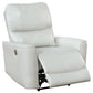 Greenfield Upholstered Power Recliner Chair Ivory