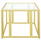 Adri Metal Frame Coffee Table Matte Brass