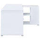 Yvette L-shape Office Desk White