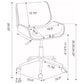 Addington Adjustable Height Office Chair Ecru and Chrome