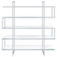 Elmer 5-shelf Bookcase Chrome and Clear