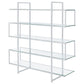 Elmer 5-shelf Bookcase Chrome and Clear