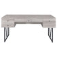 Analiese 63-inch 4-drawer Writing Desk Grey Driftwood