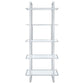 Hartford Glass Shelf Bookcase Chrome