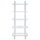 Hartford Glass Shelf Bookcase Chrome