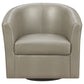 Turner Upholstery Sloped Arm Accent Swivel Chair Champagne