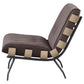 Aloma Armless Tufted Accent Chair Dark Brown