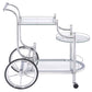 Sarandon 3-tier Serving Cart Chrome and Clear