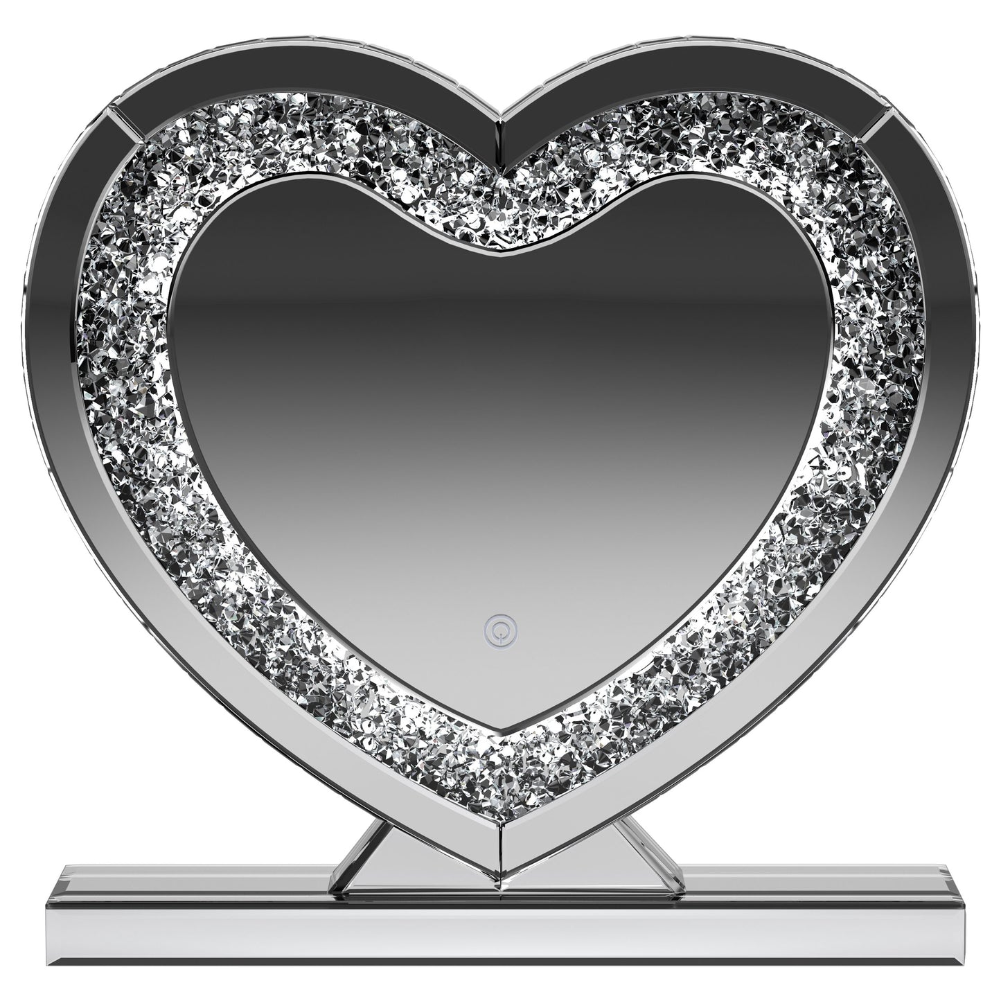 Euston Heart Shape Table Mirror Silver